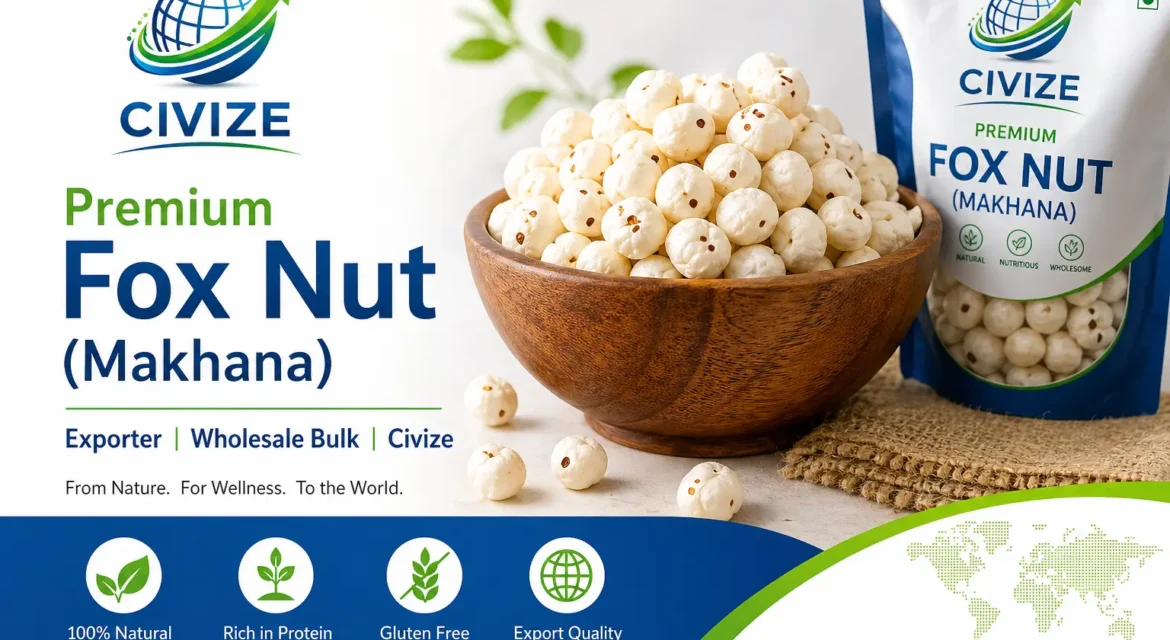 Premium Fox Nut (Makhana) Exporter | Wholesale Bulk | Civize