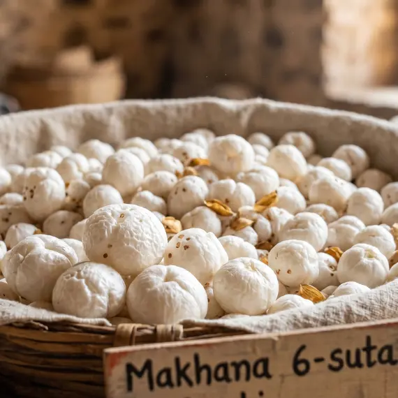 Premium export-grade Phool Makhana fox nuts supplied by Civize