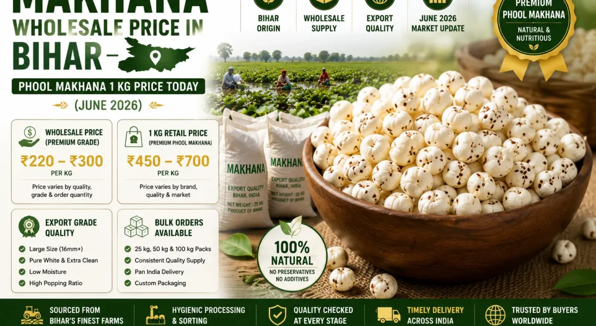 Makhana Wholesale Price in Bihar