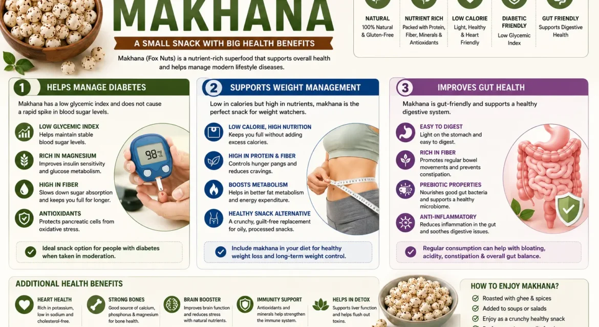 Benefits of Eating Makhana Diabetes, Obesity, and Gut Issues
